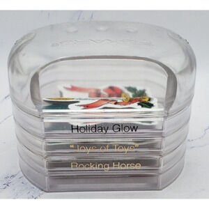 Fiskars Stackable Rubber Stamp Lot Of 3 Christmas Toy Themed Plastic Stamps